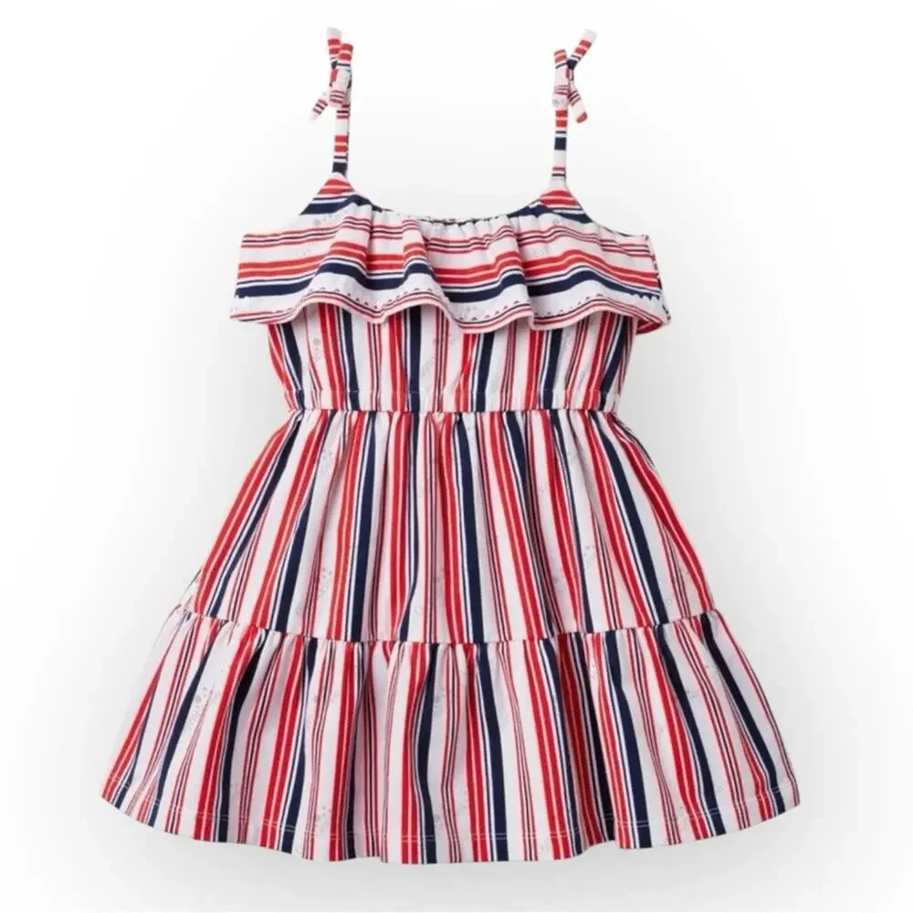 Janie and Jack Americana girls New Nautical sundress, Red, Blue, White- 6 - Picture 1 of 9